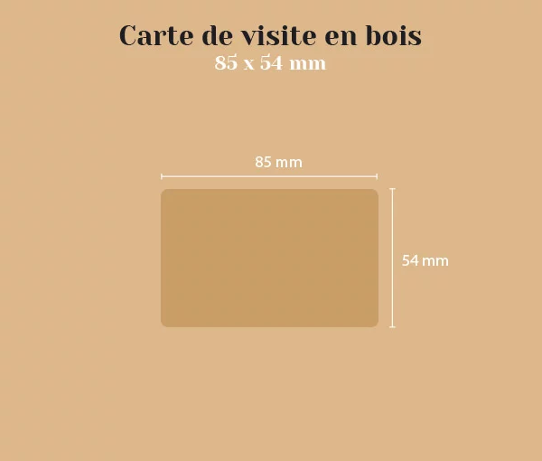 carte de visite en bois personnalisable