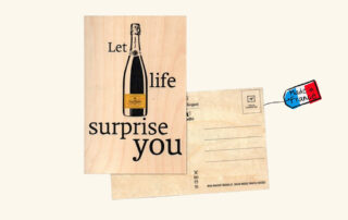 carte postale en bois personnalisable format A6 carte postale bois